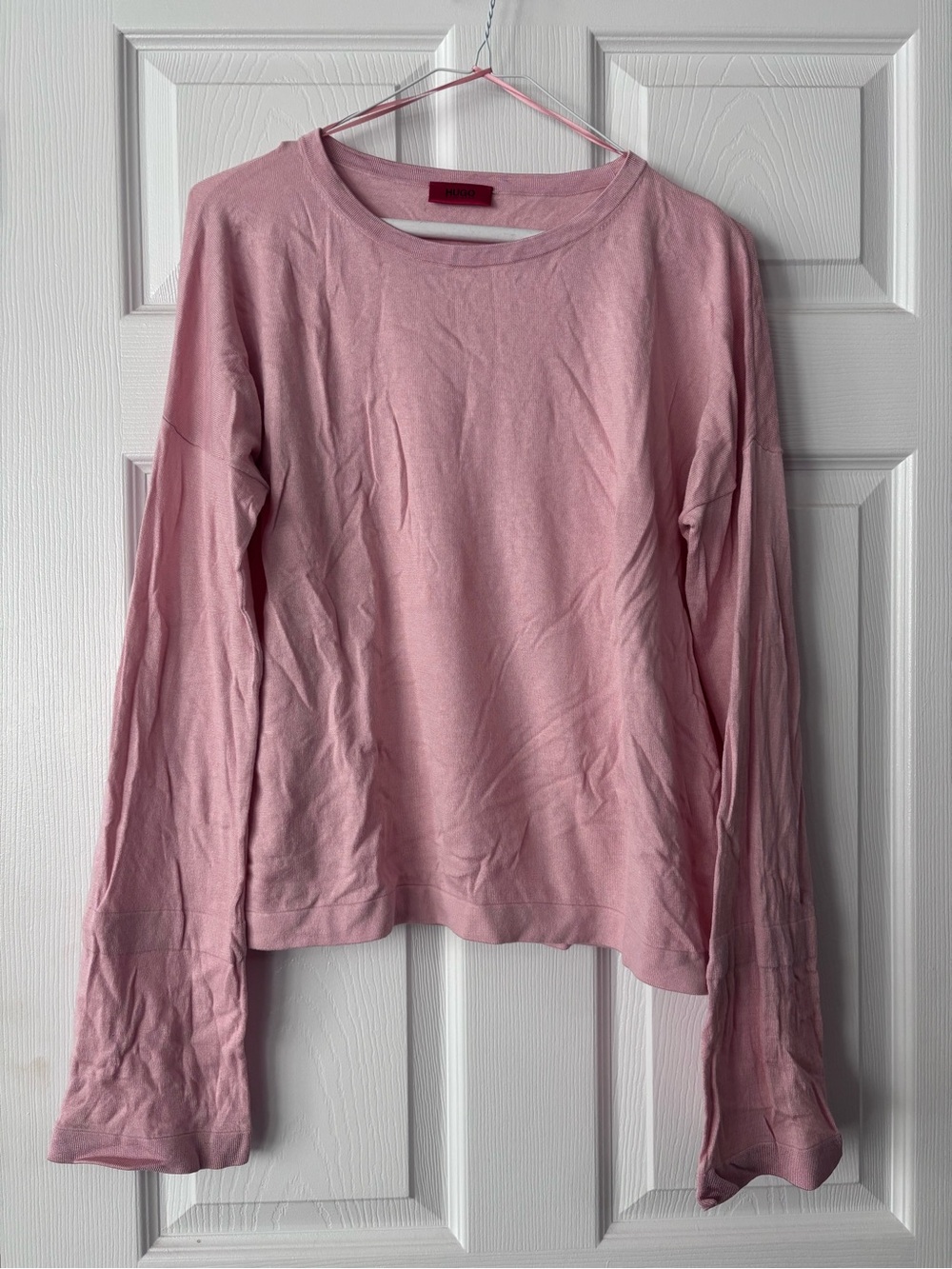 HUGO BOSS Light Pink Long Sleeve Top
